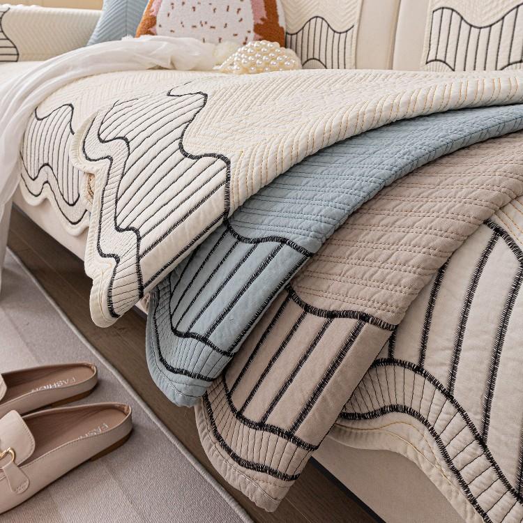 New Sofa Cushion Sofa Cover Four-season Universal Fabric Cotton Seat Cushion Non-slip