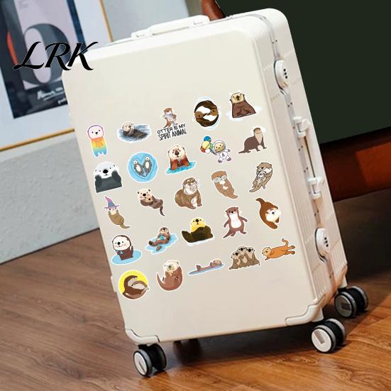 Waterproof PVC Stickers 50Pcs Cute Cartoon Otter Stickers, Aesthetic Animal Decals for Laptop Skateboard Water Bottle Luggage And DIY Scrapbook