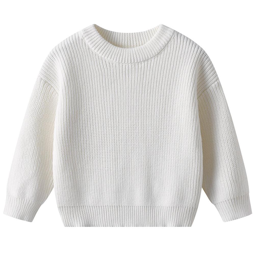 Autumn and Winter Baby and Children's Pullover Base Knitted Sweaters Baby Sweaters In Stock Small and Medium Children's Sweaters