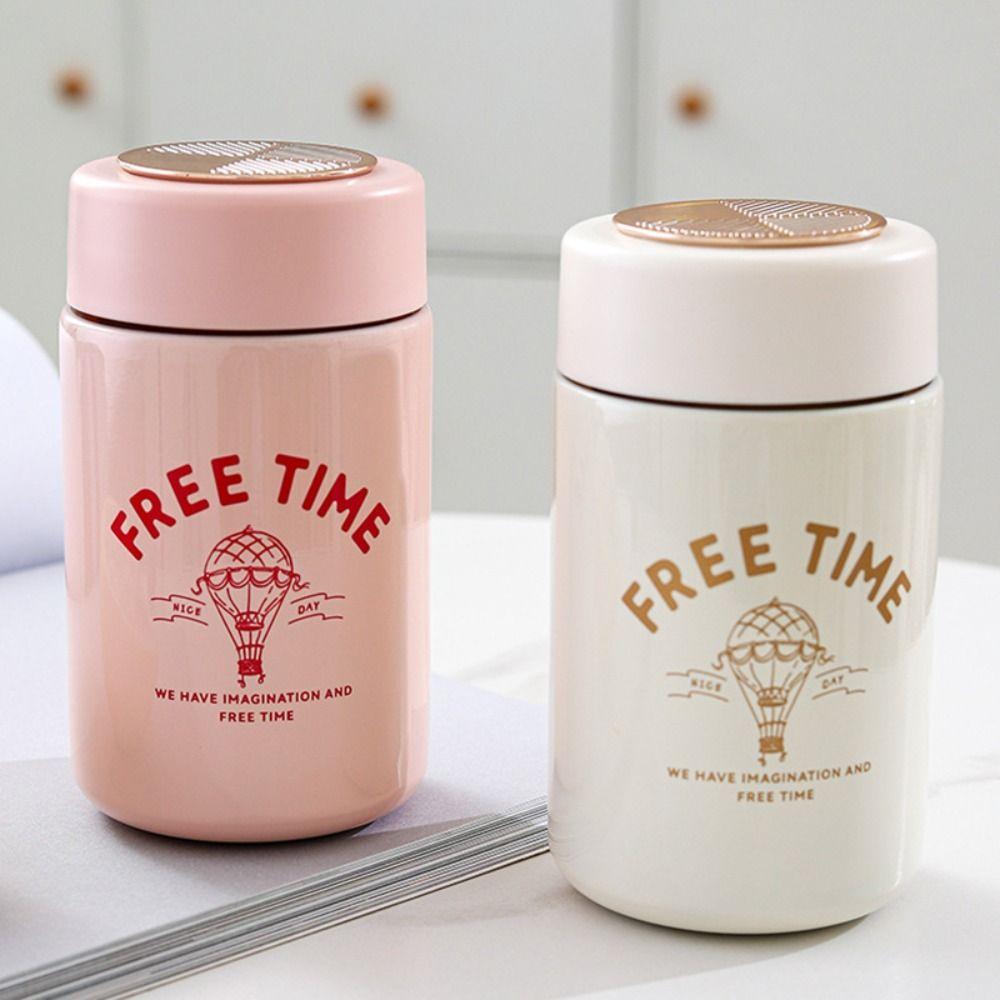 

260ml Mini Thermal Water Bottle Stainless Steel Pocket Flask Portable Insulated Cup рожевий