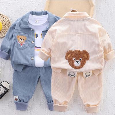 Süßer Bär Frühling Herbst Langarm Kinderkleidung Hosenanzüge Kleinkind Kinder Sportbekleidung Lässige Kinder Outfits