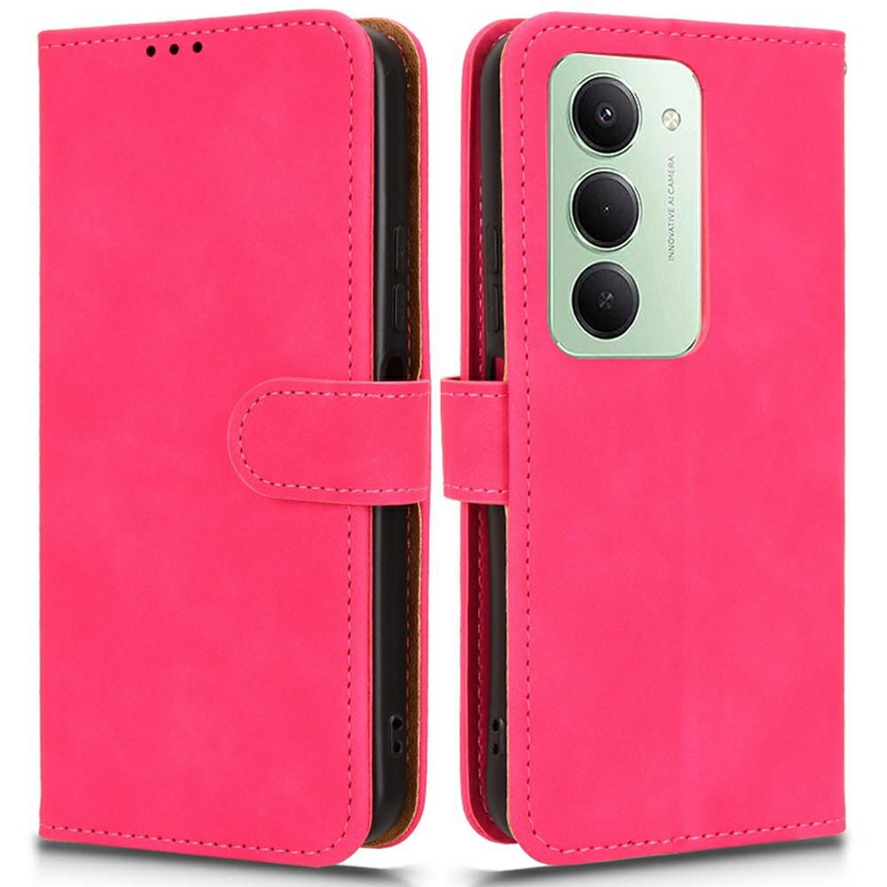 Dla Xiaomi Redmi 15 4G (UE) (171mm) Skórzane etui przyjemne w dotyku odporne na upadki portfel etui na telefon z klapką