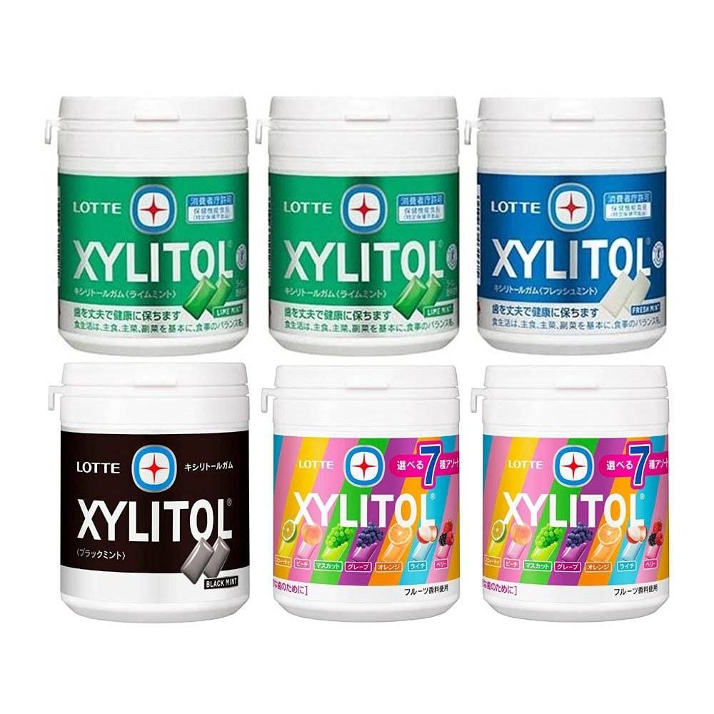 Lotte Xylitol Bottle Gum Assortment Set 4 types total 6 pieces