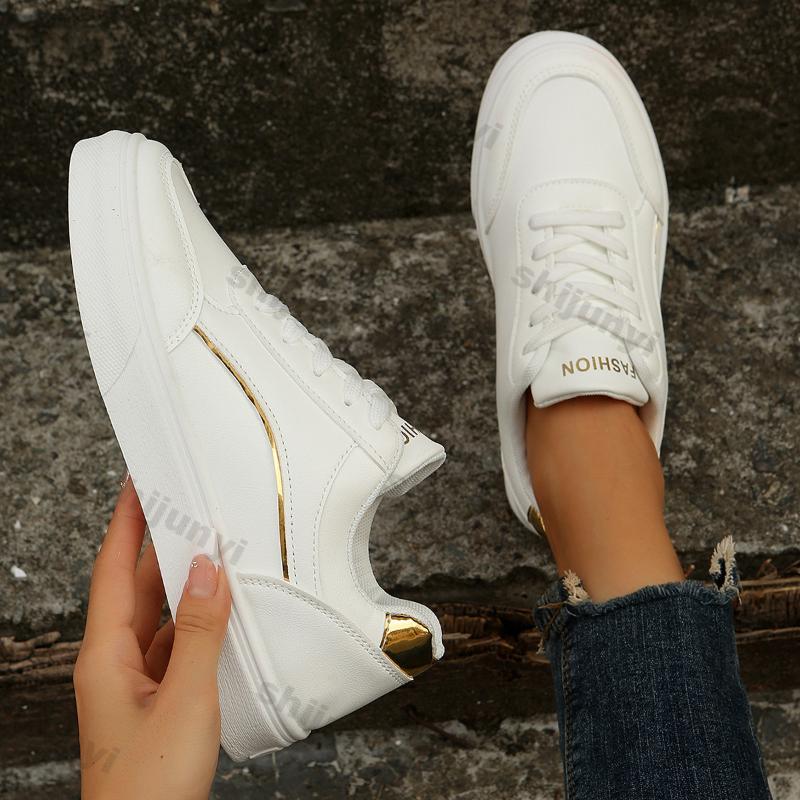 Fashion Women's Platform Sneakers 2025 Spring Autumn New Fashion Thick Bottom Vulcanized Shoes Woman Flat Casual Thick Sole Sports Shoes