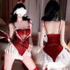 Sex Lingerie Sexy Red Suspender One-piece Pajamas Uniform Bunny Cosplay