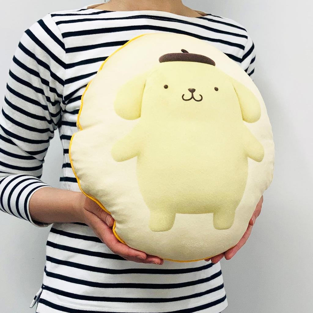 MORIPiLO Χαρακτήρες Sanrio Pompompurin Μαξιλάρι Σώματος Μικροΐνες Βελούδινο Παιχνίδι Μαξιλάρι Ύπνου 30x40x10cm Κίτρινο από Morishita Makura (Αυτοκόλλητο Μαξιλάρι)