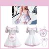 Japanese Anime Nurse Cosplay Costume With Pleated Dress For Women