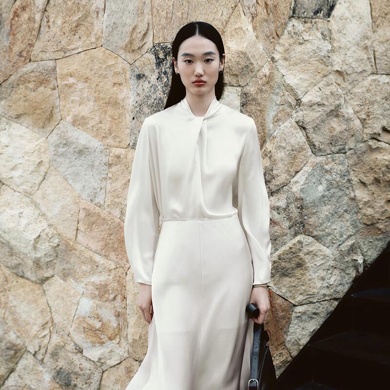 OVVOVV Women s 20MM Satin Crepe Casual Top XS