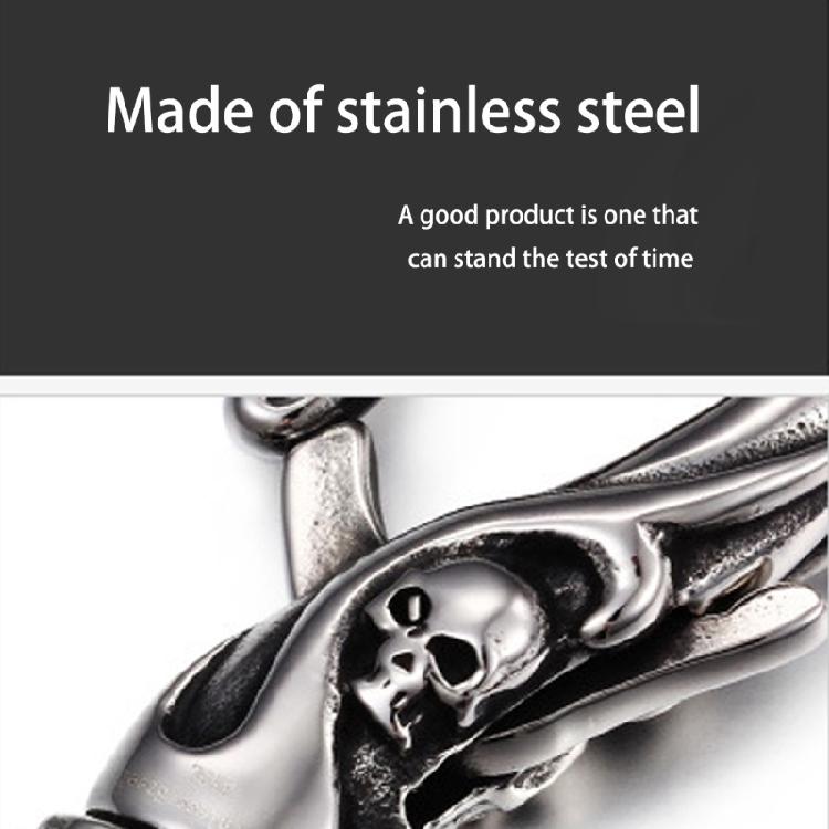 Stainless Steel Skull Keyring Gothic Jewelry Accessory for Men Keychain Unique Design Nice Gift for Birthday Christmas