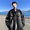 Gradient Denim Jacket Men's Autumn Street Retro Washed Top Loose Handsome Jacket