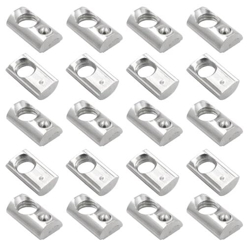 winova 2020 Series M3 Spring T-Nuts, European Standard 20 Series, for 6mm T-Slots, Compatible with Aluminum Extrusion Profiles, Pack of 30 (20S-M3)