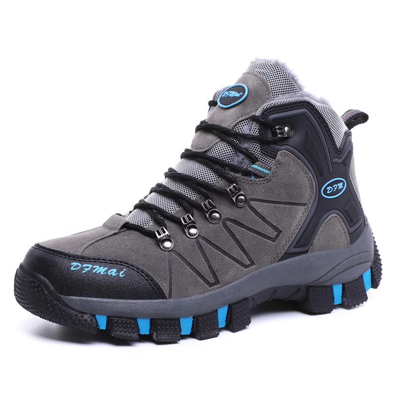 Newest Holfredterse Winter Snow Boots For Mens Wide Fit Leather Ankle Boots Outdoor Waterproof Hiking Lace Up Shoes Big Size 39-45