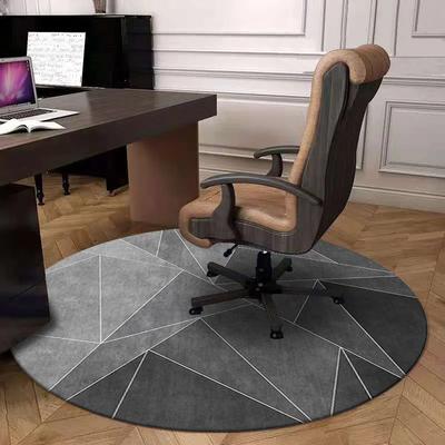 Leichter Luxus Geometrischer Runder Kristall Samt Teppich Heimdekoration Rutschfest Büro Computer Gaming Stuhl Bodenmatte