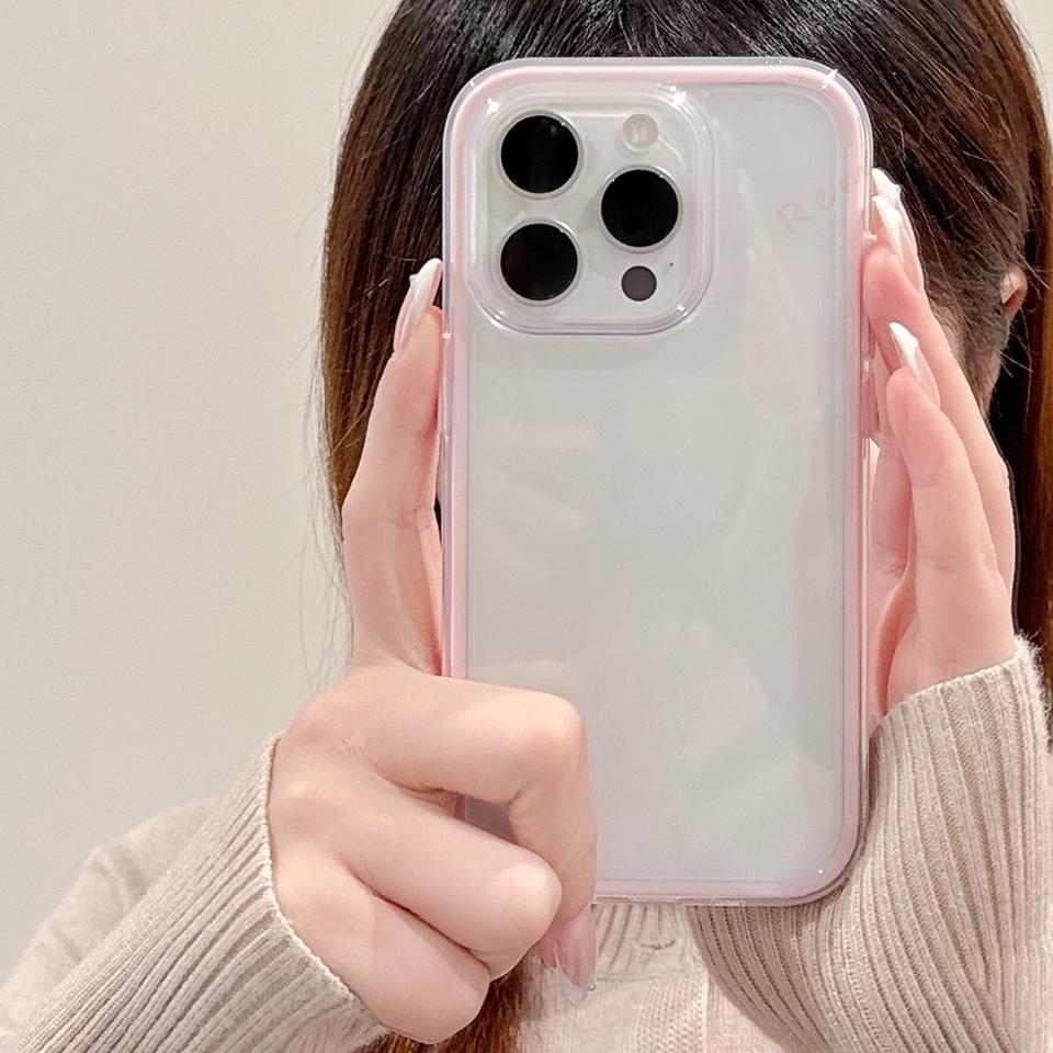 Clear Candy Silicone Phone Case For iPhone 16E 15 14 13 12 11 16 Pro Max Plus Clear Cute Transparent Protector Shockproof Cover