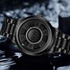 Men Wristwatches Top Brand Luxury Stainless Steel Band Creative Design Unique Men Quartz Watches