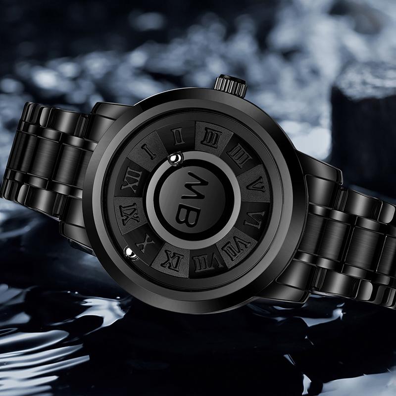 Men Wristwatches Top Brand Luxury Stainless Steel Band Creative Design Unique Men Quartz Watches