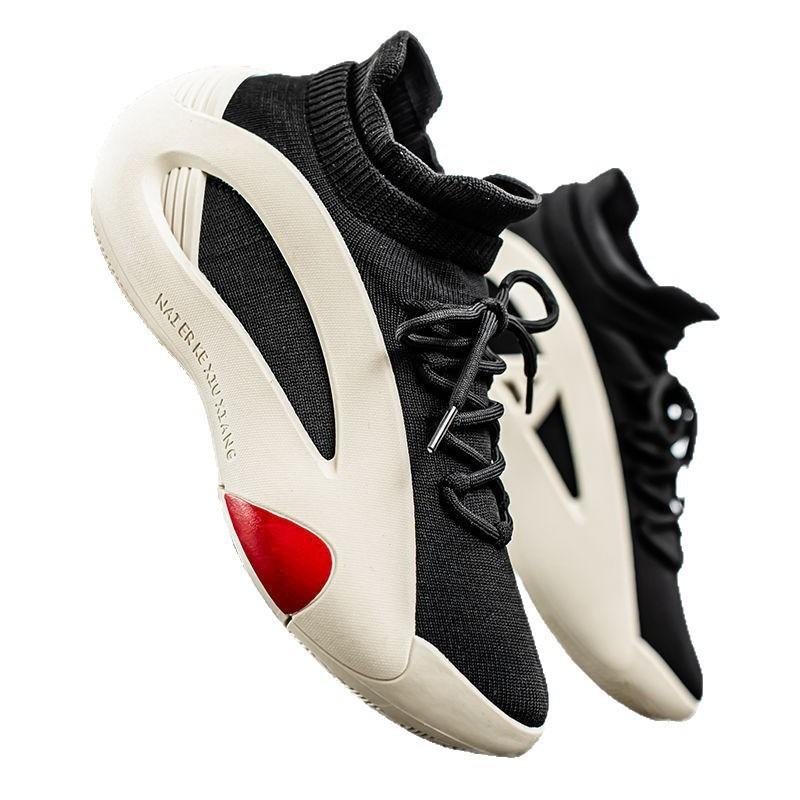 New Men's Shoes Fly-woven Mesh One-pedal Casual Socks Shoes Breathable Non-slip Trend Versatile Youth Sports Shoes