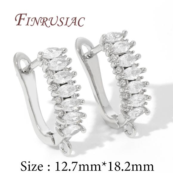 18K Real Gold Plated Crystal Zirconia Earring Hooks Clasps,Shvenzy Earwires,Fasteners For Earrings,DIY Earring Accessories