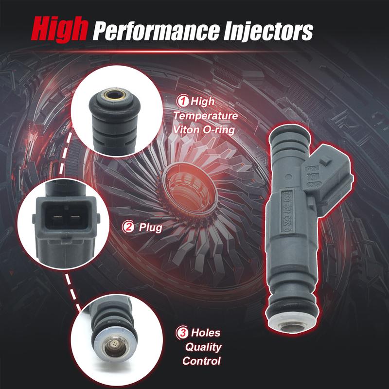 8PCS Fuel Injectors 0280155823 For Land Rover Range Rover BMW 740IL 740I 540I X5 Z8 4.4L 1999-2005 FJ754 852-12174