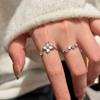 Celebrity Noble Style Light Luxury Flower Fritillary Ring Women's Exquisite Niche Index Finger Ring Gentle Temperament Design Sense Jewelry