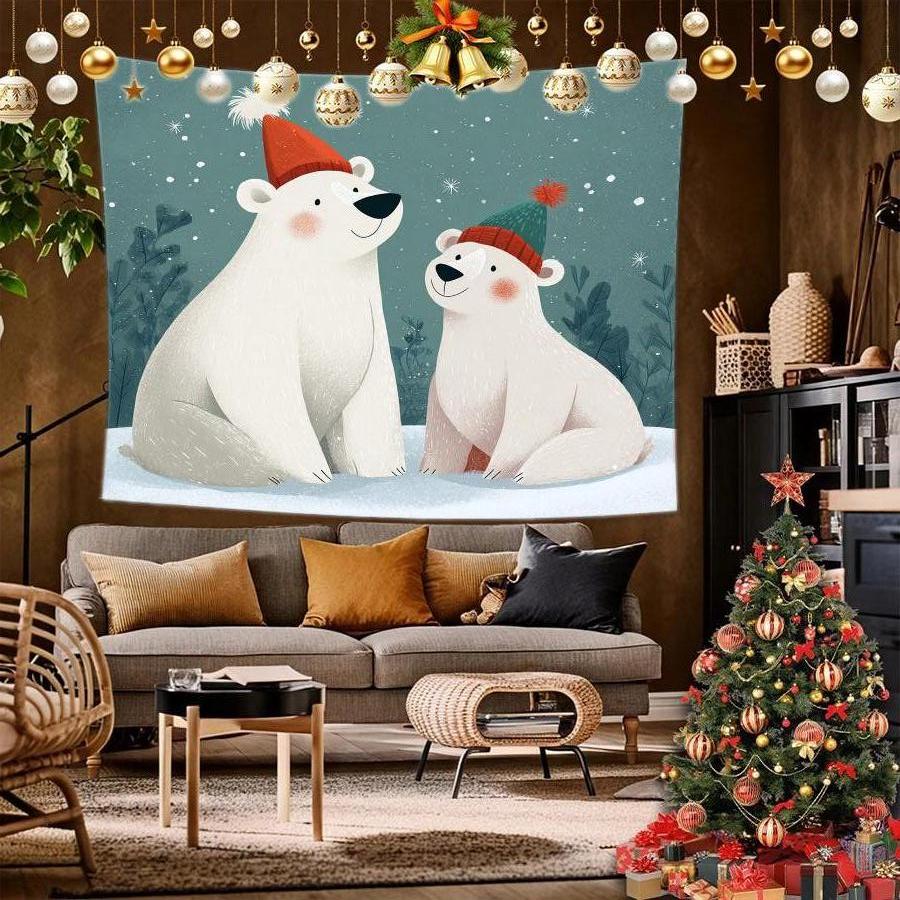 Mum Christmas Tapestry Background Cloth Hanging Cloth Bedroom Bedside Decorative Wall Cloth Rental Dormitory Tapestry