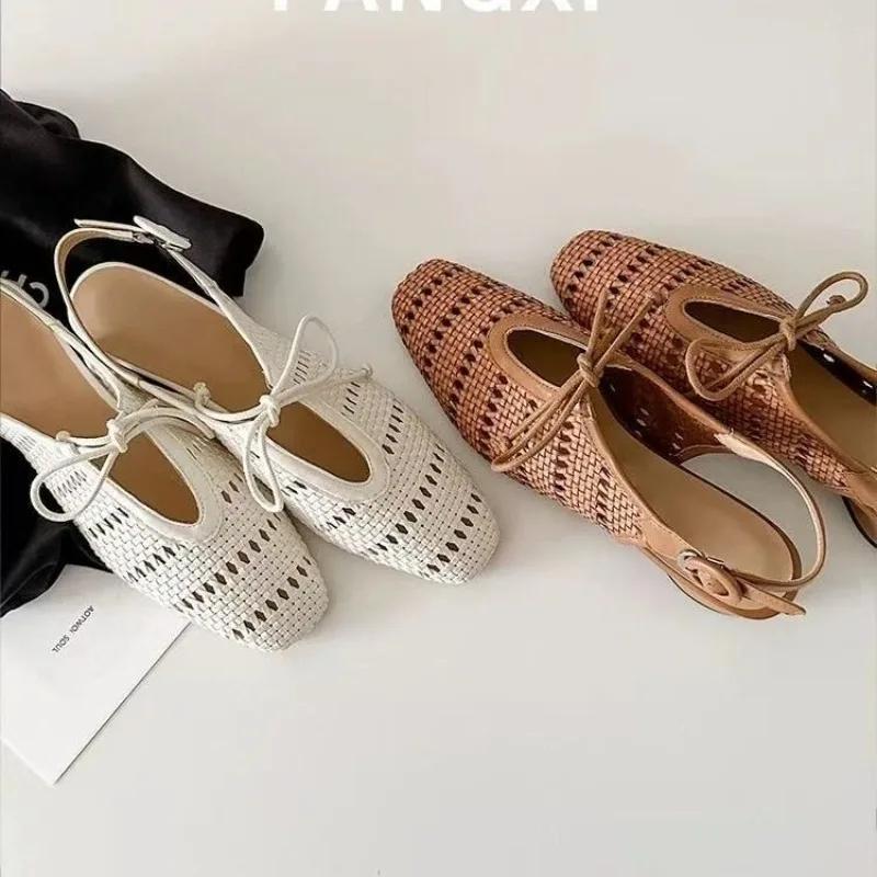 Fashion Fashion Soft Hollow Out Women's Ballet Flats Summer Autumn Mary Janes Walking Casual Round Toe Girls Loafers Shoes