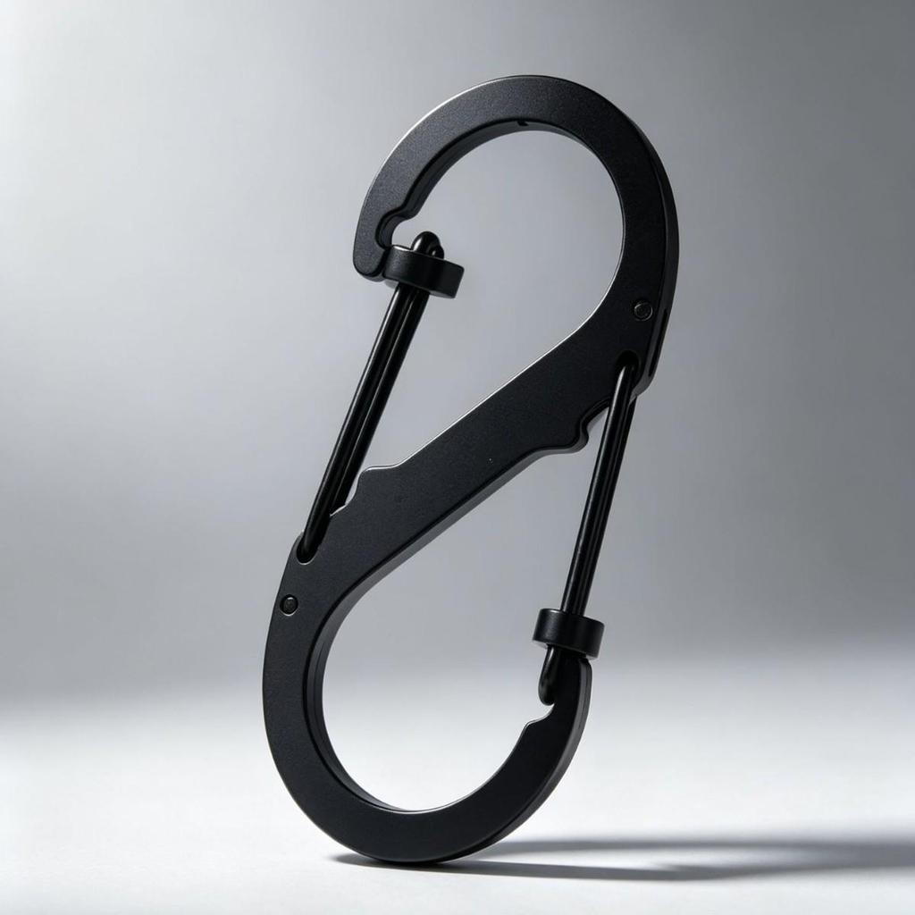 Large Multi-function EDC Camping Carabiner with Locking Buckle & Quick Clip