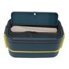 Double Layer Bento Box 316 Stainless Steel Compartment Portable Lunch Box with Cutlery for Work