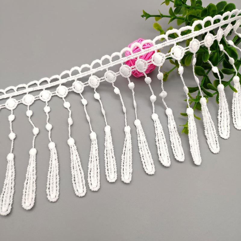 1yards Milk Silk Embroidery Lace Fabric Ribbon Diy Sewing Trim Bar Code Dress Manual Accessories