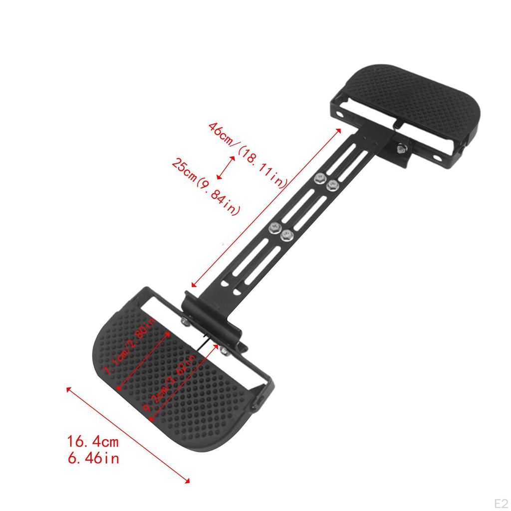 Electric Bike Front Footrest Foot Rest Expandable Accessories Easy to Install Modification