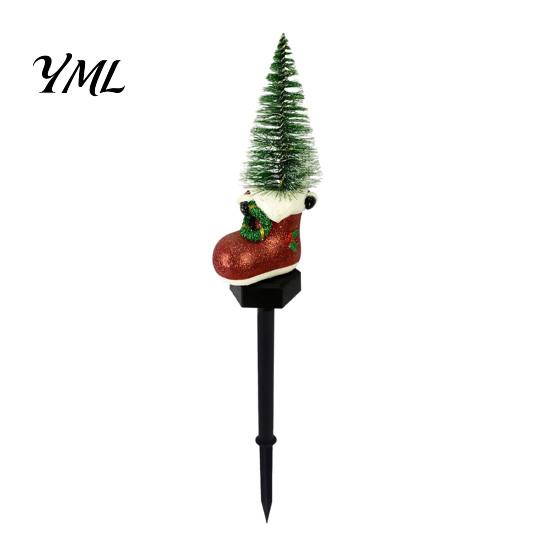 Solar Powered Garden Decor Stake Light, Waterproof Christmas Outdoor LED Lamp with Warm Landscape Lighting Glow, Decorative for Lawn Patio Yard