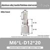 M6 Aluminum Alloy Knurled Hand Tightening Screw Bolt with Stainless Steel Handle