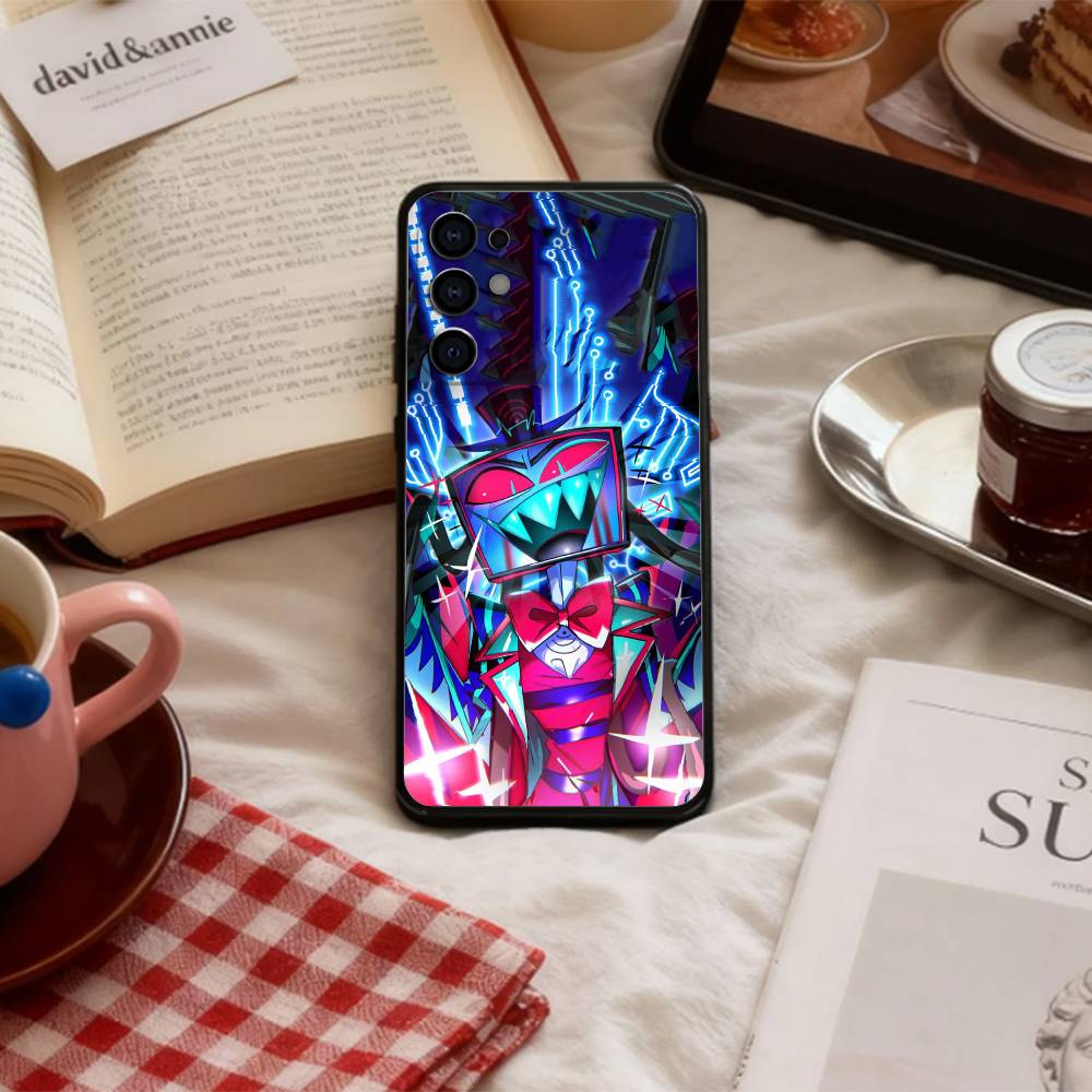 

Cool C-Cartoon H-Hazbin Vox H-Hotel Phone Case For Samsung S 25,24,23,22,30,21,10,9,Ultra,Plus,Lite,FE,4,5 G Soft Black Case Samsung S22plus5G