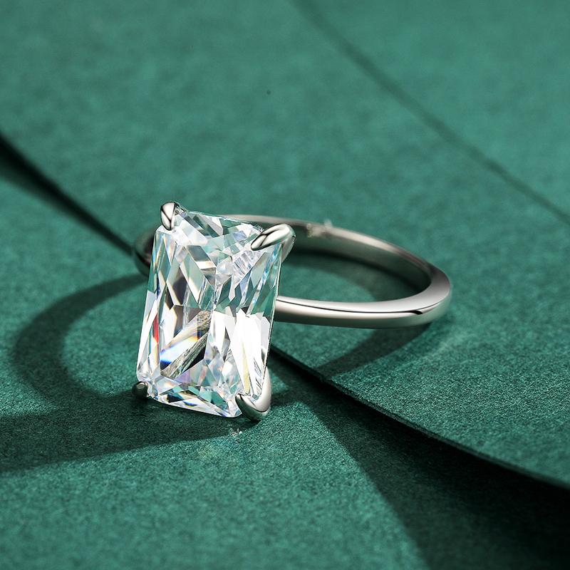 Modian Rectangular Cutting Clear CZ Ring 925 Sterling Silver Luxury Finger Rings For Women Wedding Fine Jewelry