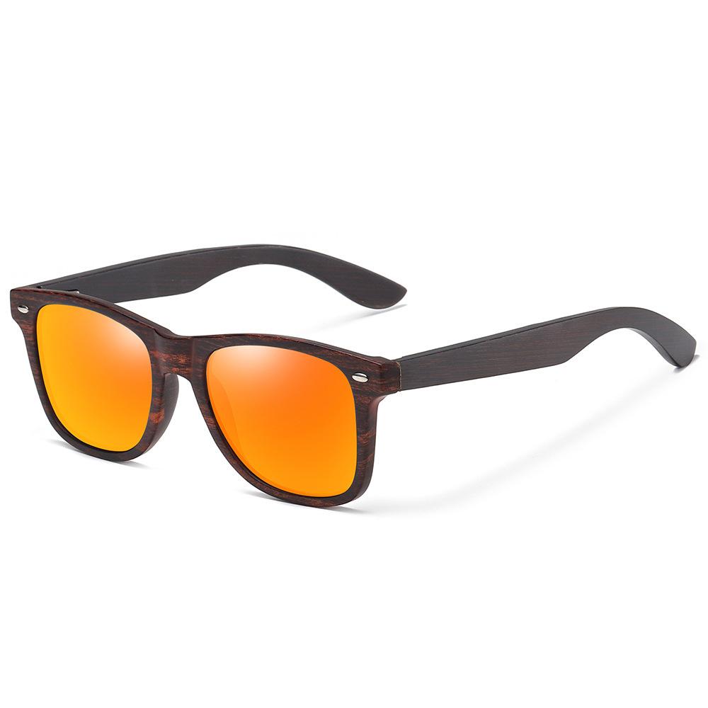 New Fashion Bamboo Wood Vintage Square Sunglasses Men Women Wooden Driving Uv400 Eyewear Luxury Brand Designer Sun Glasses