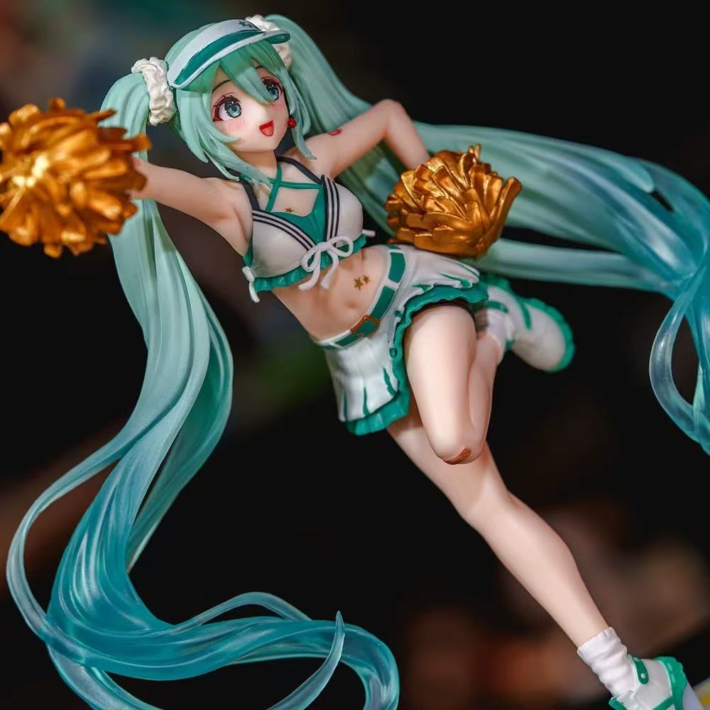 Hatsune Miku Anime Figur Cheerleader-Team jubelnd Hatsune Miku Actionfiguren Kawaii Mädchen Figur PVC Sammlermodell Spielzeug