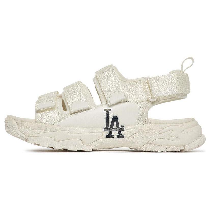 New MLB Sandal Triple LA Dodgers Los Angeles Dodgers Sports Sandals Unisex White 3ASDCSS33-07IVS