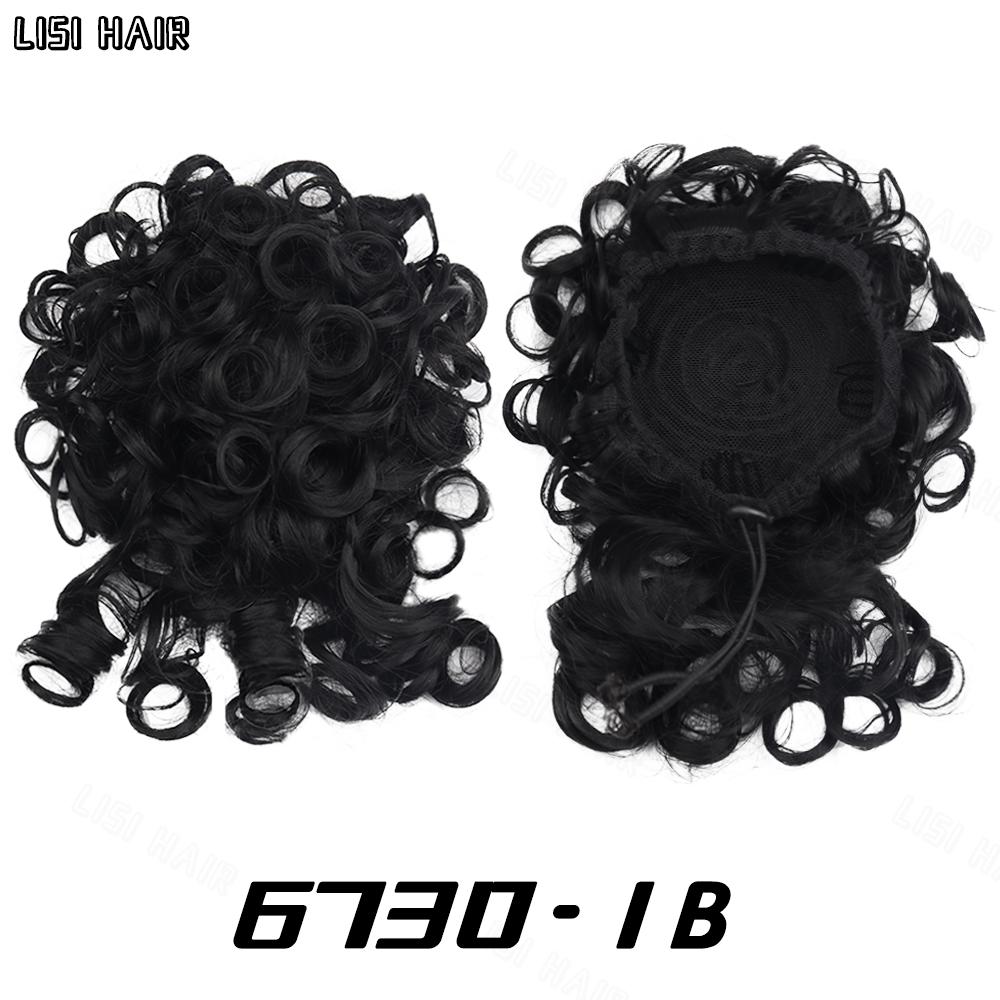 

MERISIHAIR Небрежный пучок для волос, эластичный шнурок, свободный большой вьющийся короткий пучок, синтетический хвостик, наращивание волос, пучок для женщин, повседневное использование 25cm