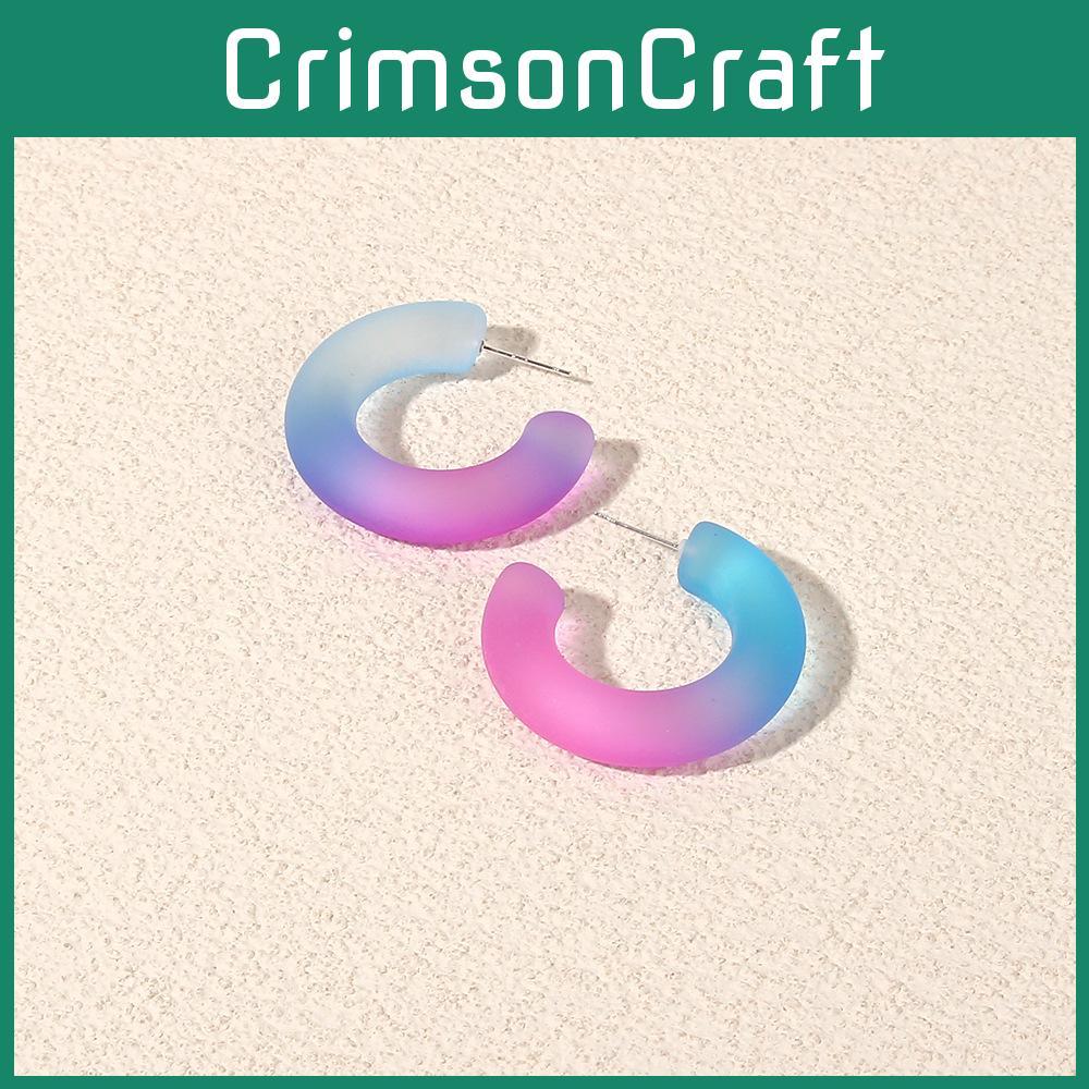 Womens Acrylic Geometric Earrings With Colorful Illusion Effect For Weddings Birthday Travel