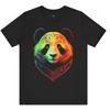 Panda T Shirt Rainbow Animal Psychedelic Art For Lovers Vintage Washed Homme Casual Unisex Slightly Fashion Stylish Versatile
