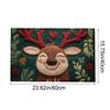 Christmas Elk Door Mat 23.6 X 17.5 Inch Soft Washable Cute Christmas Decorations Doormat Kitchen Bathroom Home Welcome Mat