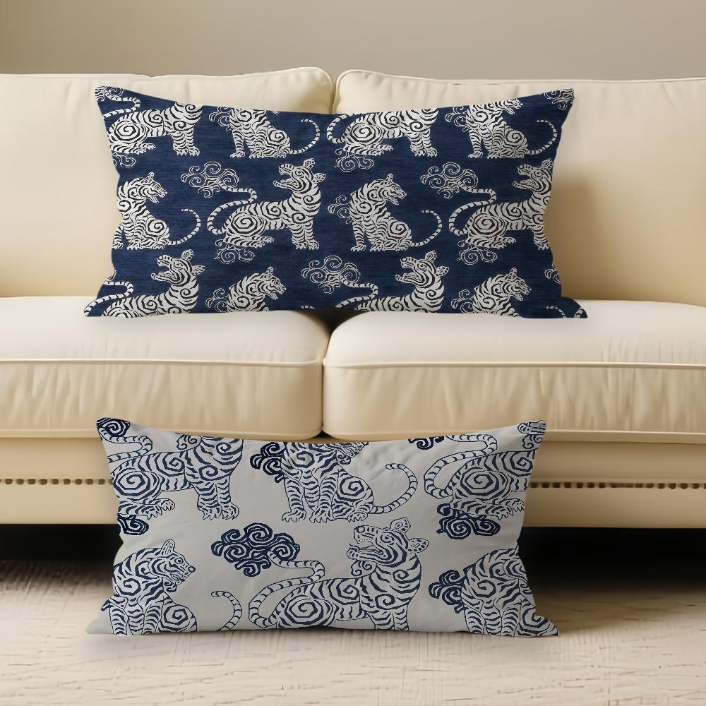 Fashion print jungle tiger Pillow Case Suitable for Office Bedroom Sofa Home Decoration Rectangle Cushions