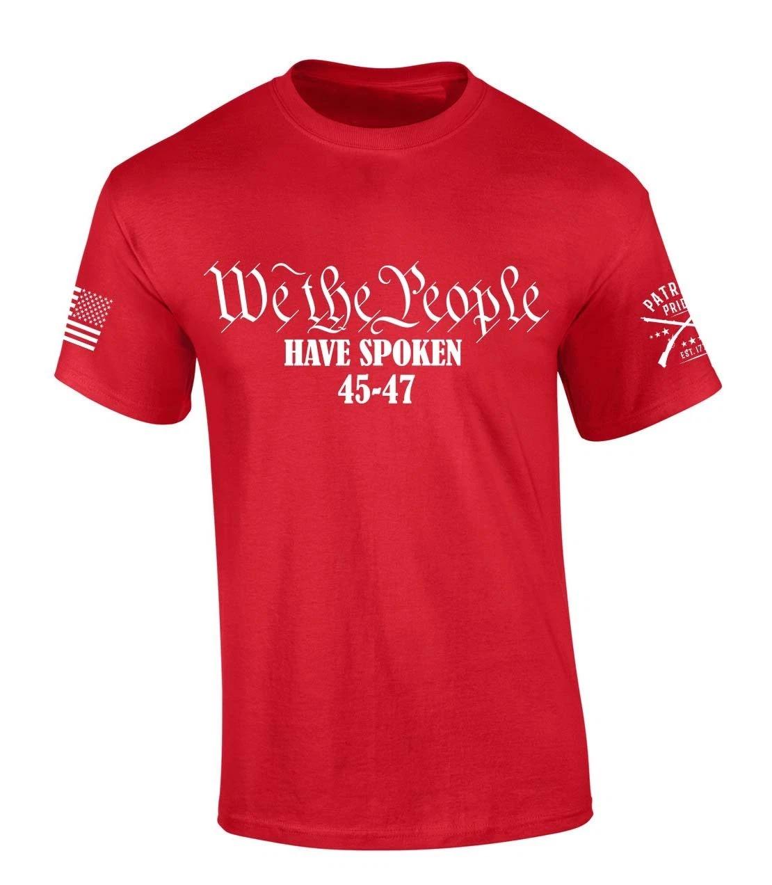 Trenz Shirt Company Mens Trump TShirt We The People Have Spoken 45-47 Short 2XL