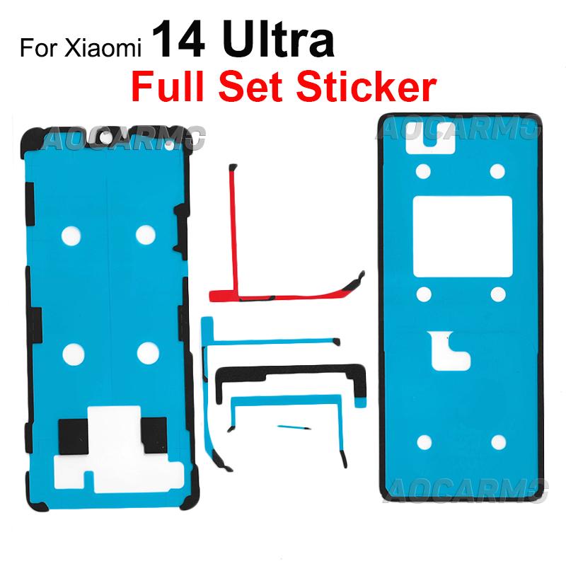 Aocarmo For Xiaomi 14Ultra Mi 14Pro 14U Front LCD And Back Cover Adhesive Rear Housing Battery Cover Sticker Glue Tape