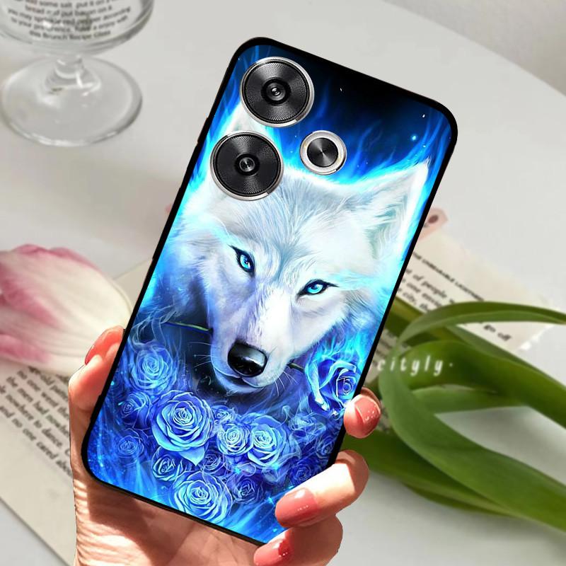 For POCO F6 Pro 5G Case POCOF6 Shockproof Soft TPU Silicone Phone Cover For Xiaomi POCO F6 Pro Capa F 6 Cartoon Matte Bumper