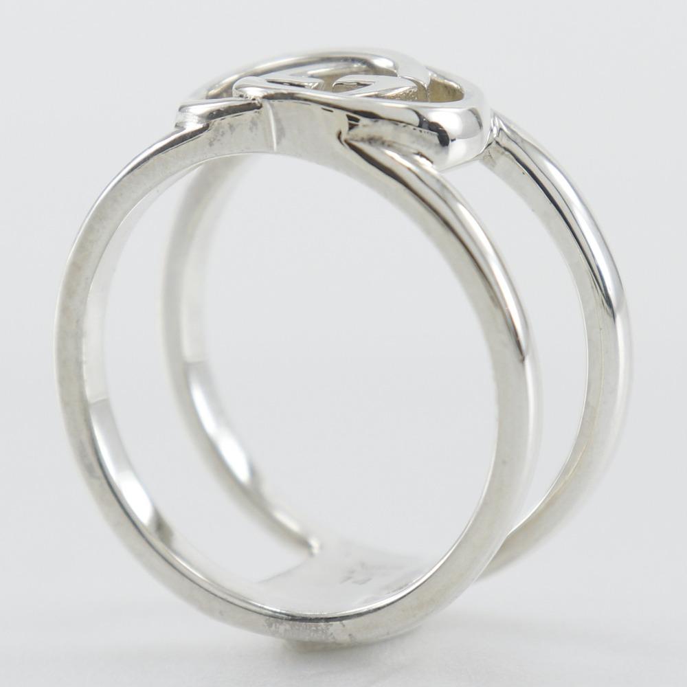 GUCCI Interlocking G Ring wide open Silver925 #6.8(US Size) 4.3g Women Used