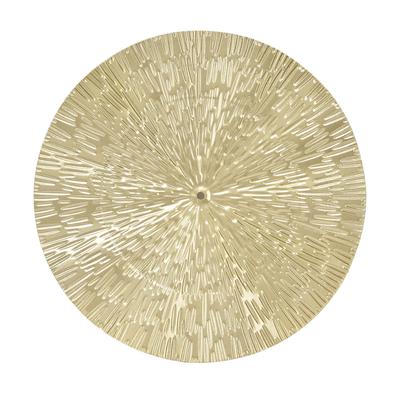 Kulatá nástěnná dekorace Elegantní styl Železný materiál 24,5 cm / 9,6 palce Jemná textura Vzhled Zlatá