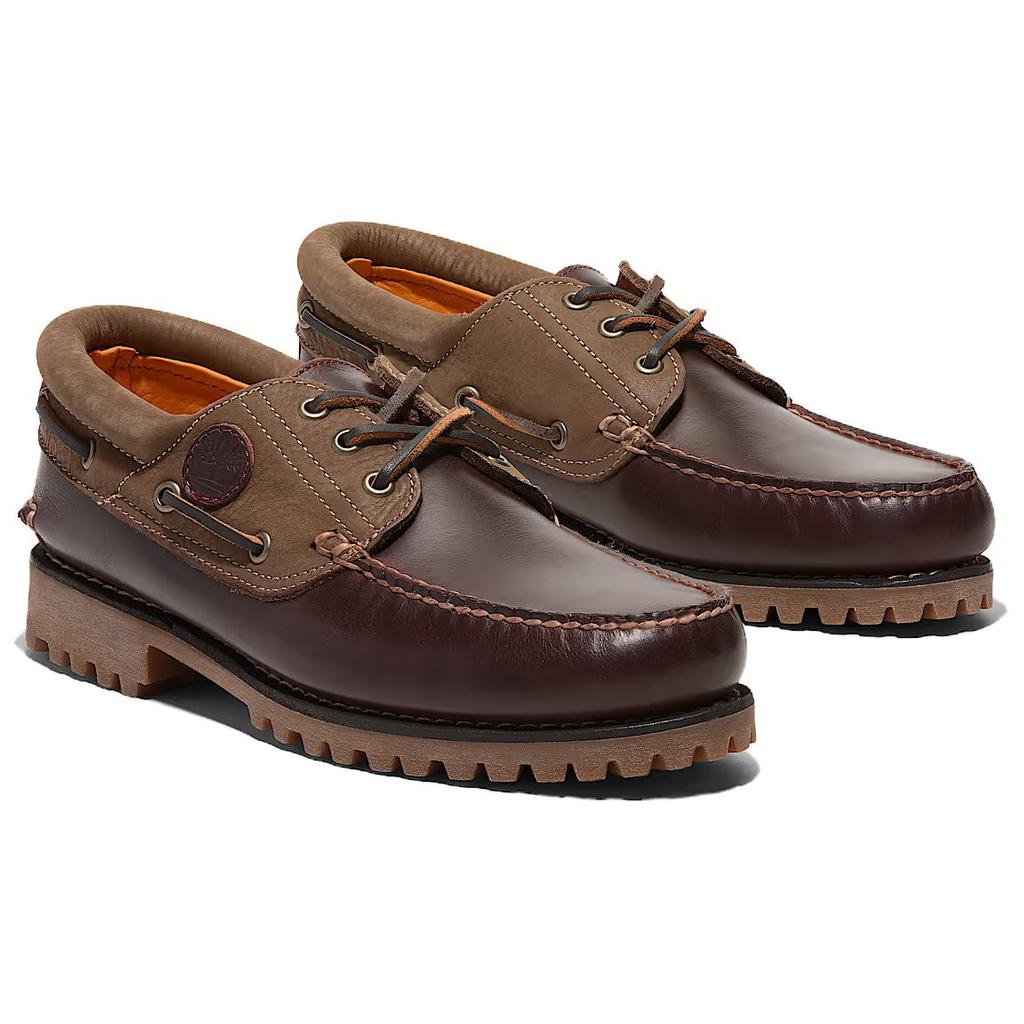 Timberland 3-Eye Lug Handsewn Boat Shoe Root Beer Men Sneakers TB0A2PDQEIW