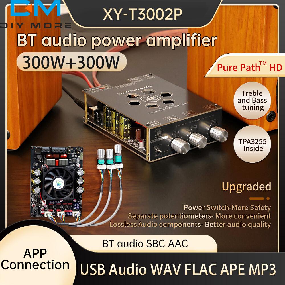 TPA3255 300W+300W High-power Stereo Low Noise HIFI Digital Amplifier Board Blueteeth 5.2 Compatible with WAV FLAC APE