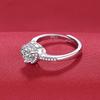 Douyin Live 8 Hearts & Arrows Moissanite Imitation Heart Ring - Women's Adjustable Open Design Fashion Jewelry.